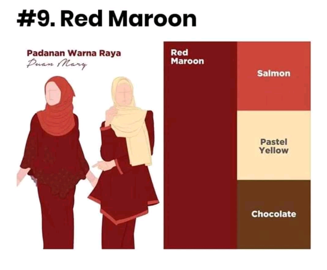 merah maroon cocok dengan warna apa terbaru