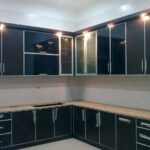 kitchen set aluminium hitam