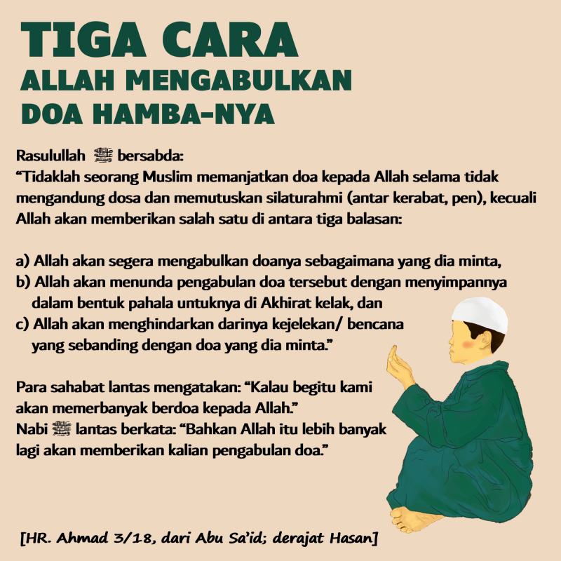 yakinlah allah akan mengabulkan doa kita