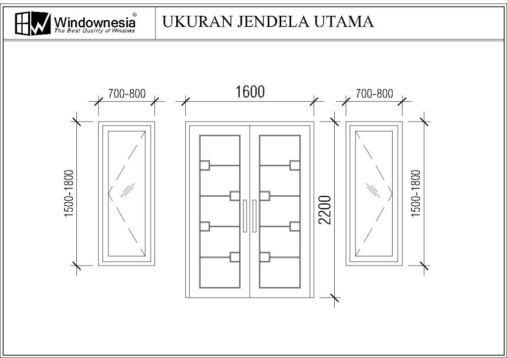 standar ukuran jendela terbaru