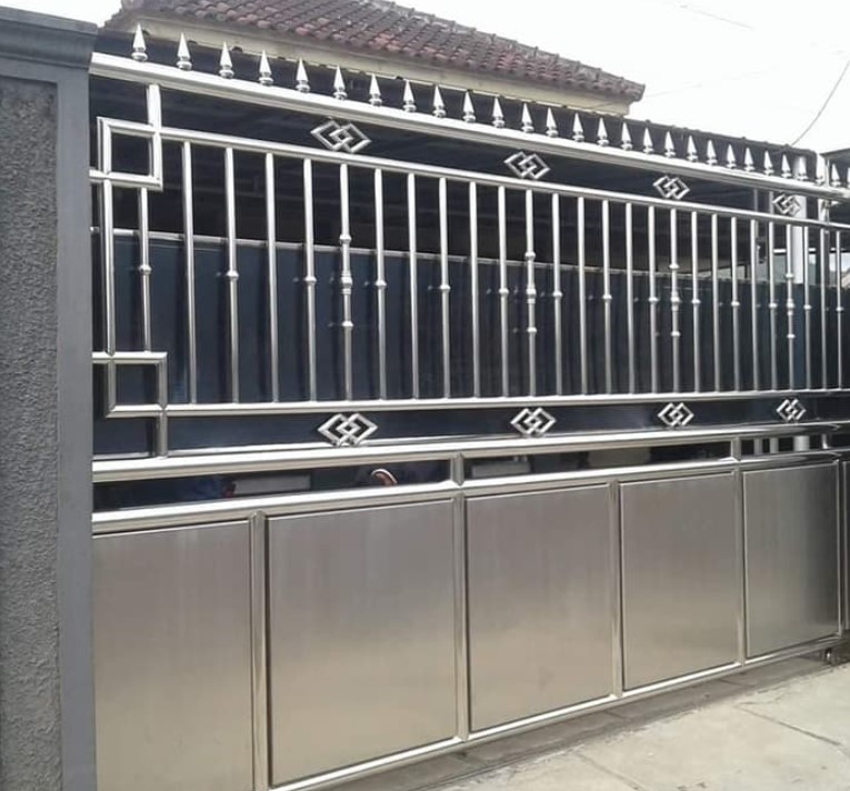 pagar rumah stainless minimalis terbaru