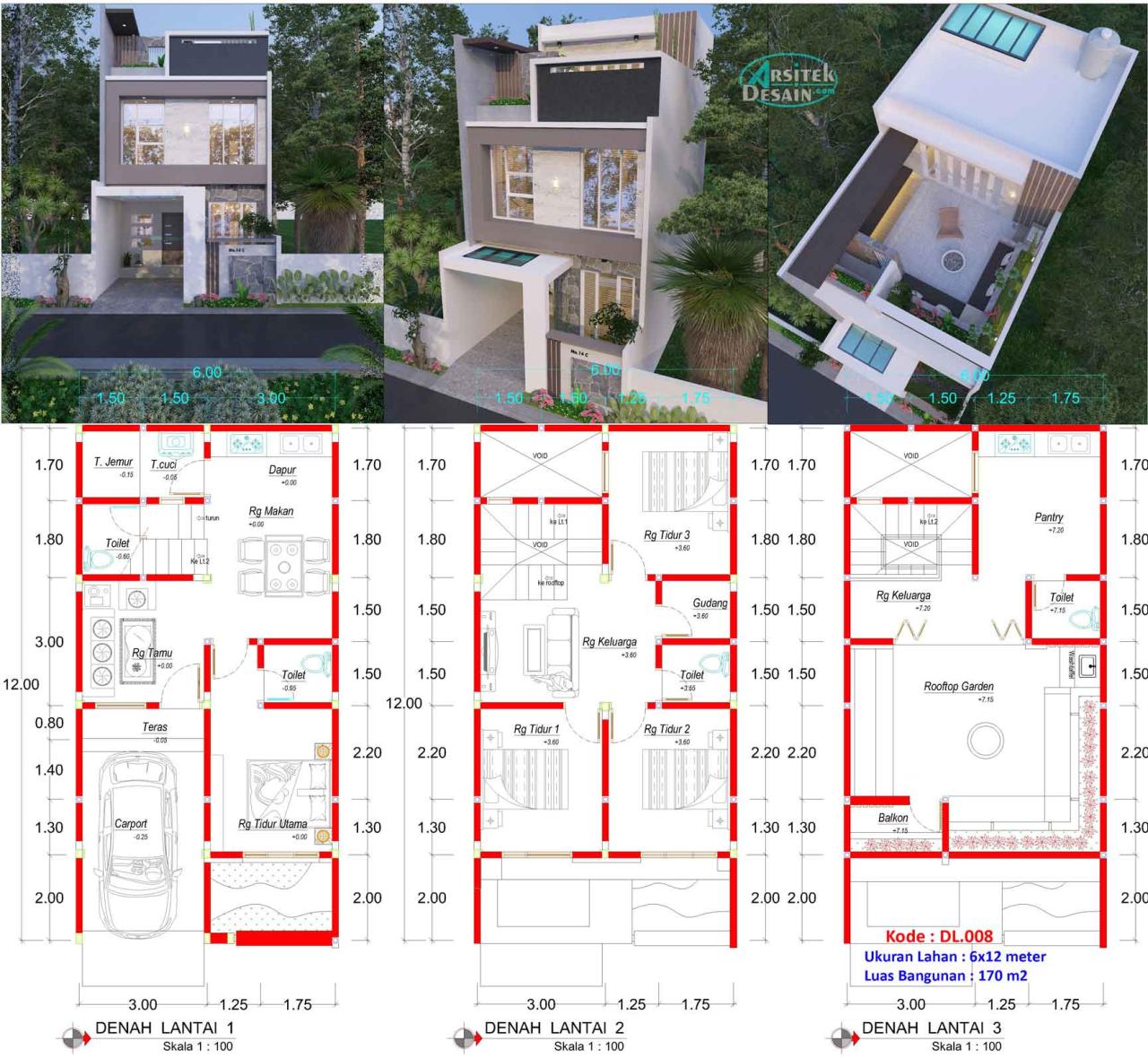 rumah denah minimalis lantai sumber gambar