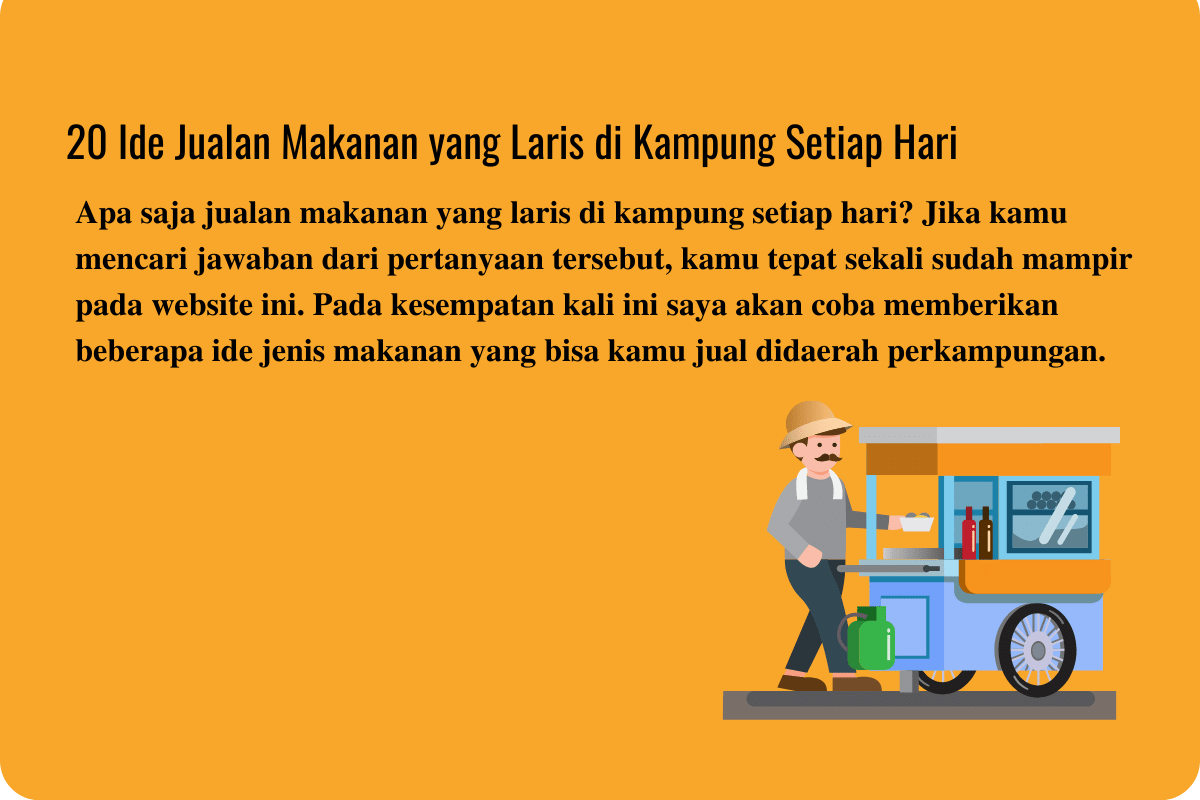 ide jualan makanan di kampung terbaru