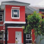 rumah minimalis merah bagus abu kombinasi merk kontras dan depan paduan tampak maskulin dengan inspirasi perpaduan muda coklat