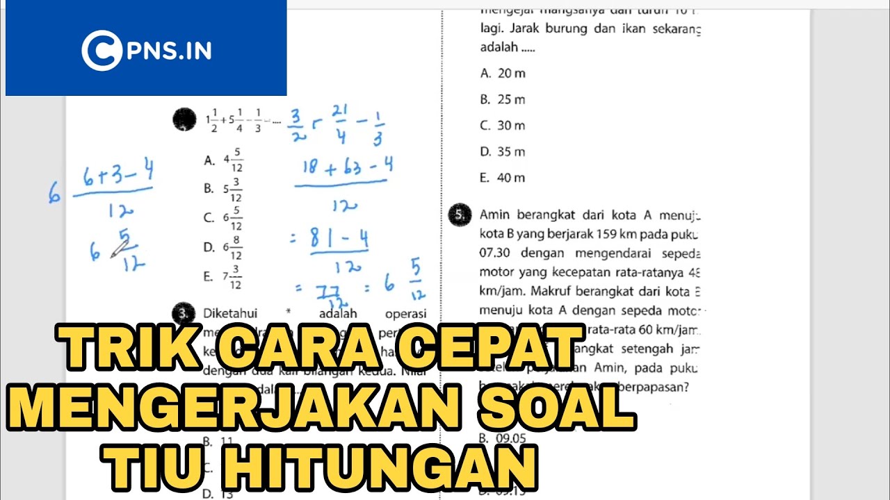 cara mudah mengerjakan soal tiu cpns terbaru